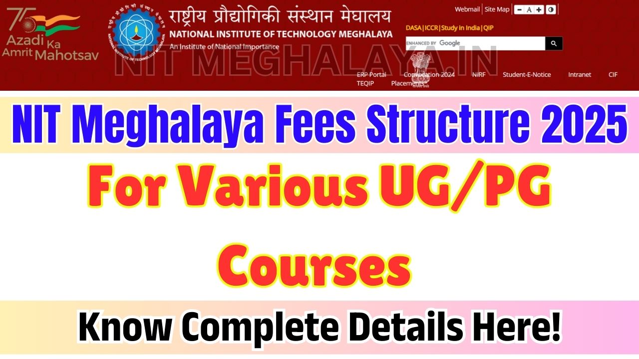 NIT Meghalaya Fees Structure 2025 min