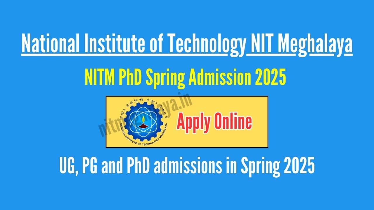 NITM PhD Spring Admission 2025